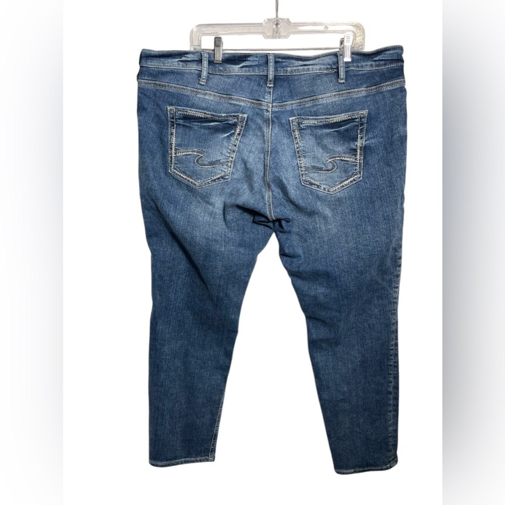 SILVER jeans sizeβ 20 Girlfriend Mid-Rise Slim Blue Jeans BEAUTIFUL π - Picture 6 of 12